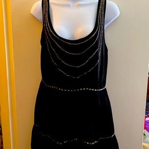 Black dress with rhinestone detail size medium